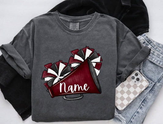 Custom maroon cheer name