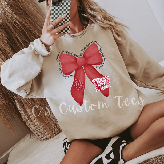 OU red bow