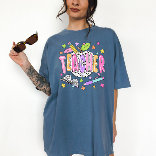Teacher polka dot Apple