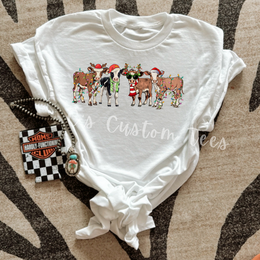 Christmas cows