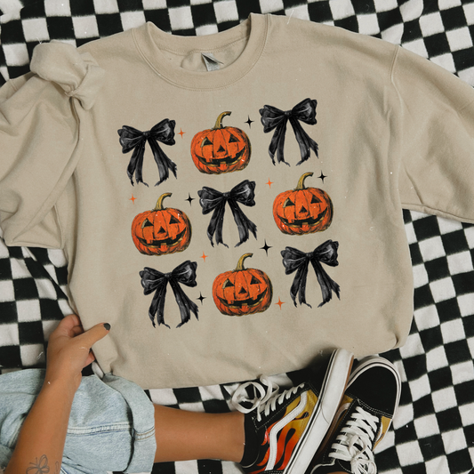 Pumpkin black bow bundle