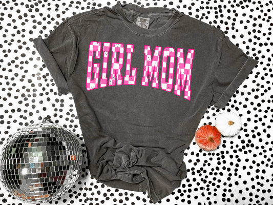 Pink  checkered girl  mama