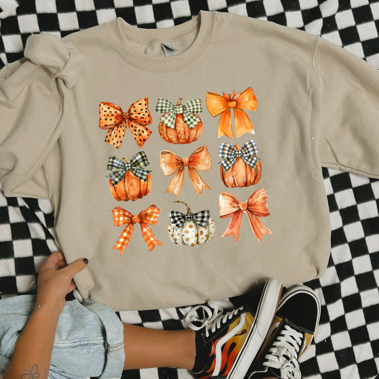 Orange pumpkin bow bundle -children