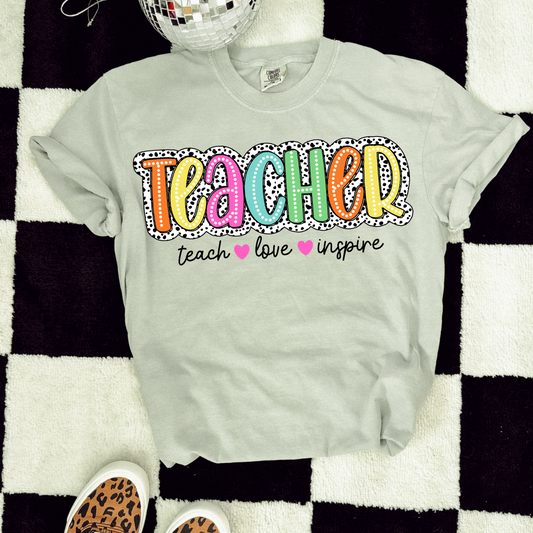 Teacher Polka rainbow